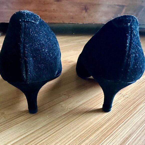 Dolce Vita Black Suede Kitten Heels Size 7.5M - Picture 4 of 8